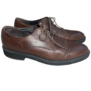Rockport DresSports Men's Comfort Dress Shoes Size 13M Leather Brown Cap Toe